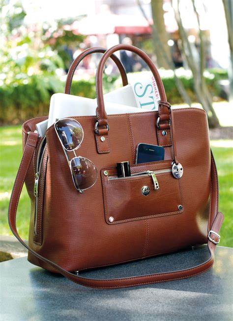 designer bag with laptop compartment.